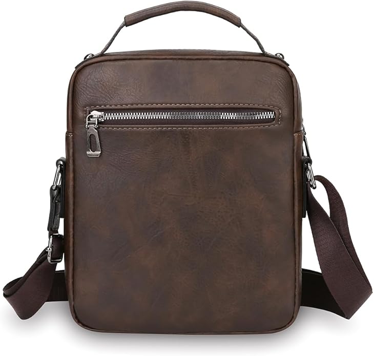 Shoulder Bag for Men Crossbody Bags Leather Sling Bag Messenger Bags with Multiple Pockets Business Outdoor