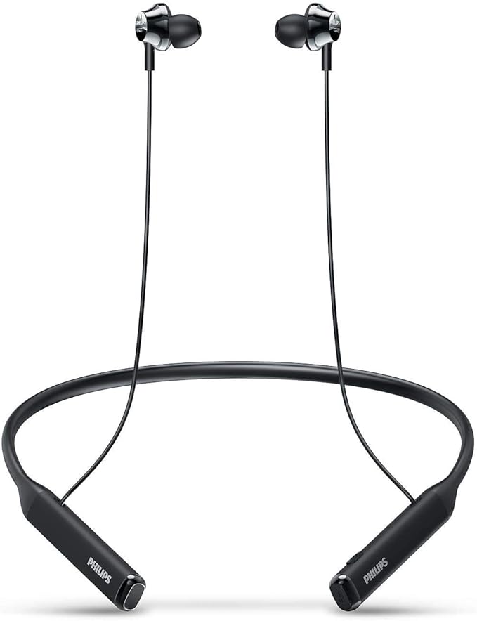 Philips Bluetooth Neckband Headphones, Wireless Earbuds IPX5 Waterproof Sport Earphones, Lightweight, Deep Bass with Vibration Call Alert Neckband