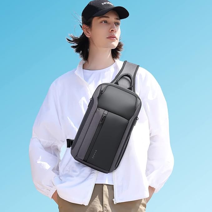 BANGE Sling Bag, Waterproof Men's Chest Bag Shoulder bags Crossbody Sling Backpack for Men……