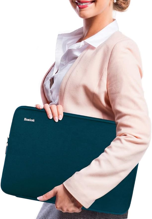Laptop Sleeve 14 inch, Upgrade Durable Shockproof Protective Computer Cover Flip Case Briefcase Carrying Bag Compatible with 14" HP, Lenovo, Asus, Acer, Notebook, Chromebook Computer, Cyan