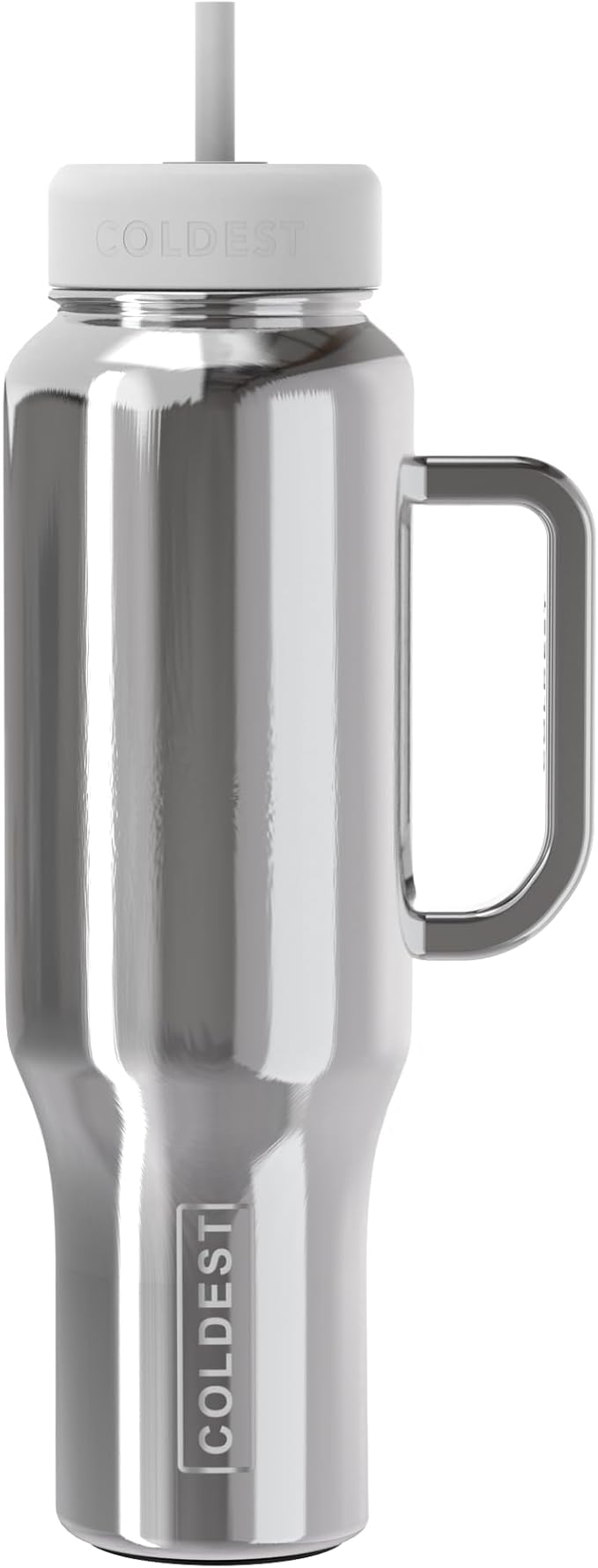 Coldest Tumbler with Handle and Straw, 100% Spill Proof Tumbler with Straw (3 Lids), Stainless Steel Insulated Leakproof Tumblers for Women Men, Cup Holder Friendly, 46 oz (Starship Reflections)