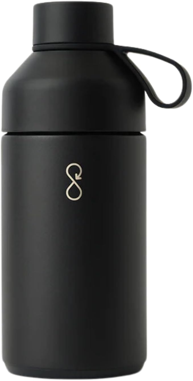 Ocean Bottle Original 25 oz | Stainless Steel Water Bottle | Reusable & Sustainable | Keeps Drinks Cold & Hot | Eco Friendly Gift (Obsidian Black)