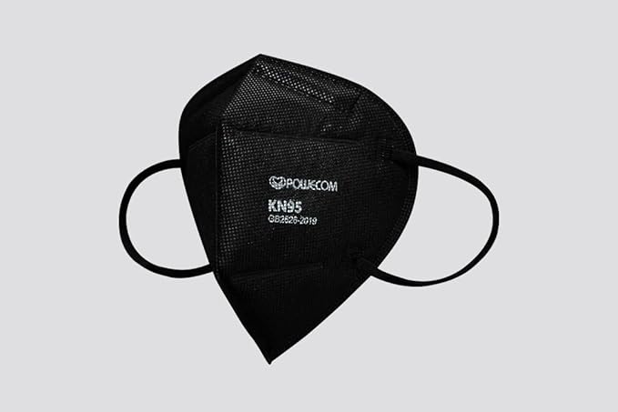 KN95 Respirator Face Masks (10 Pack) | Black | Earloop Style