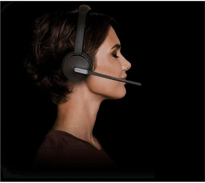 Yealink WH64 Hybrid with DECT Dongle, 492ft Range, 32 Talk Time Bluetooth Headset for Teams, Zoom Skype UC, 3X Mic Noise Cancelling, Headset PC Phone