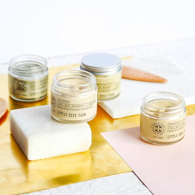 Little Seed Farm All Natural Deodorant Cream, Aluminum Free Deodorant for Women or Men, 2.4 Ounce - Unscented