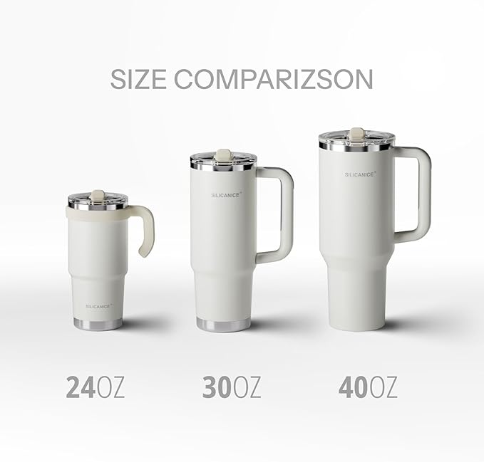 Easy Clean Pro Tumbler - 30 oz Water Bottle with Handle Quick-Disassemble Flip Straw, Leakproof Insulated Stainless Steel,Dishwasher Safe, BPA-Free Gifts for Women & Men