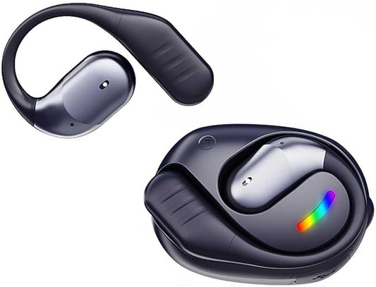 Sports Open Earbuds With Over ear Hooks and Neck Sling,Open Ear-hook headphones Wireless Bluetooth 5.4,HiFi Sound Clear Calling,waterproof,Around the ear headset fit for Workout running exercise Gym