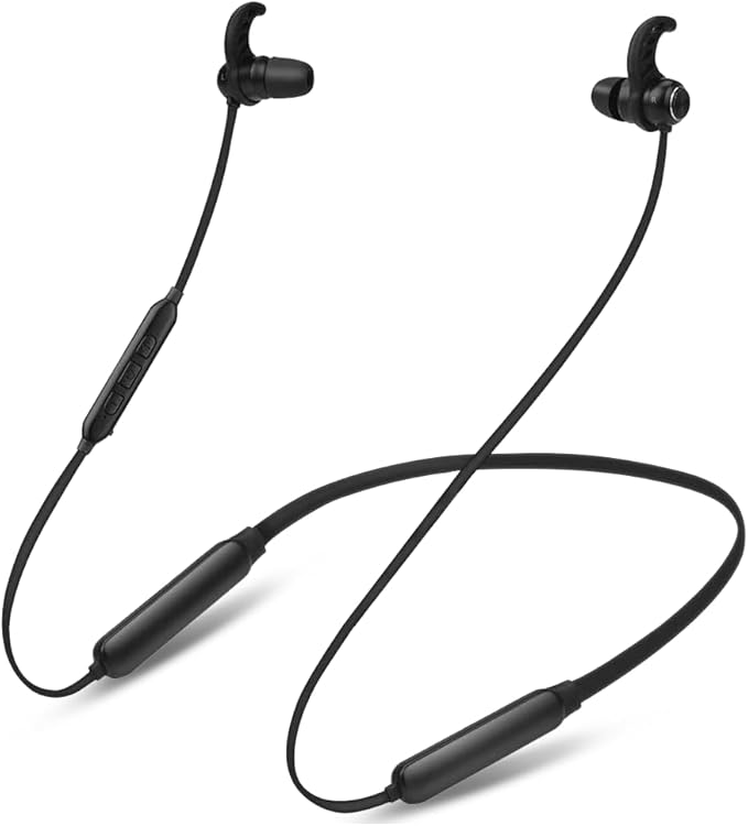 Avantree NB16-Q - Bluetooth 5.2 Neckband Earbuds with Qualcomm aptX Adaptive, 20hrs Play time, Universal Comfortable & Secure Headphones for Phones, Smart TVs, and PCs