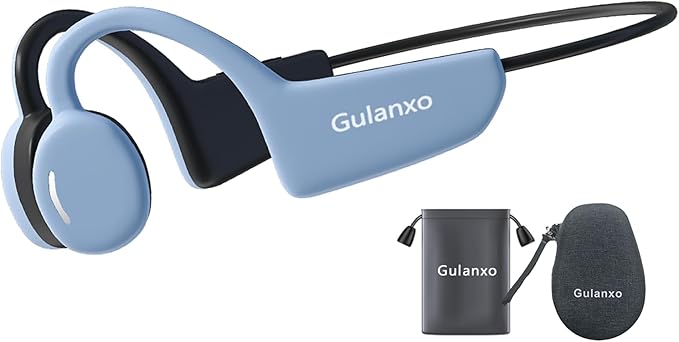 Open Ear Headphones, Open Wireless Earphones, 15HBluetooth Playback 5.3 Sports Earphones, Built-in Microphone, Suitable for Sports Running,Exercise (Sky Blue)