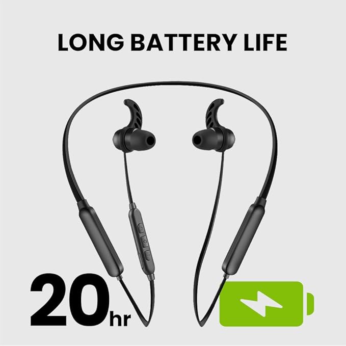 Avantree NB16-Q - Bluetooth 5.2 Neckband Earbuds with Qualcomm aptX Adaptive, 20hrs Play time, Universal Comfortable & Secure Headphones for Phones, Smart TVs, and PCs