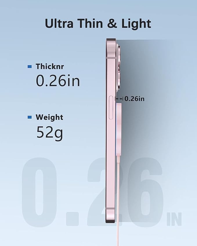 Magnetic Wireless Charger Fast Mag-Safe Charger for 16 Pro Max/16 Pro/16/16 Plus/15/14/13/12 Series AirPods 3/2/Pro/Pro 2 LED Magnet Charging Pad with Dual Charging Ports Pink
