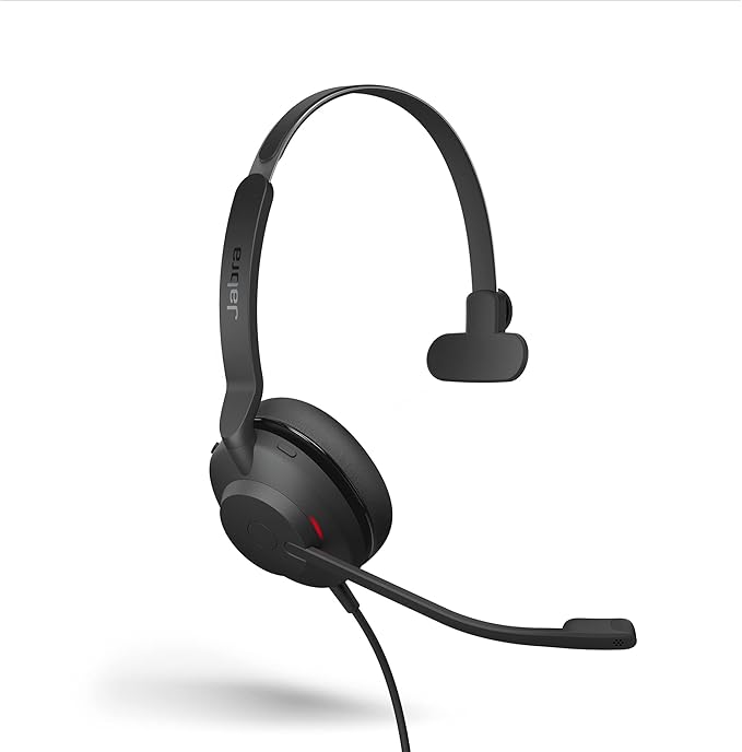Jabra Evolve2 30 SE Wired Mono Noise-Cancelling Headset - Features 2-Mic Call Technology and USB-A Cable - Works with All Leading Unified Communications Platforms Such as Zoom and Google Meet - Black