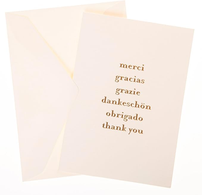 Graphique Box of Cards, Thank You Languages - Includes 10 Cards with Matching Envelopes and Storage Box, Cute Stationery Made of Durable Heavy Cardstock, Cards Measure 3.25" x 4.75" (L1542CB)