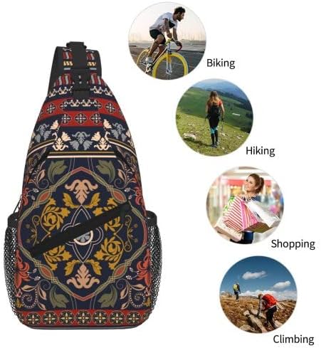 Cross Chest Bag Diagonally for Men Shoulder Bag for Travel Hiking Trendy Sling Bag with Adjustable Shoulder Strap