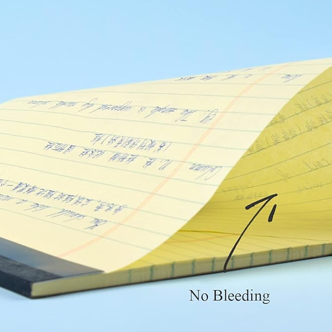 KAISA White Legal Pads Writing Pads Recycled Paper, 8.5"x14" Wide Ruled Lined Paper Perforated 50 sheets Hard Back Notepads Large Legal Pad Writing Tablet For Office Supplies (White 12pads)