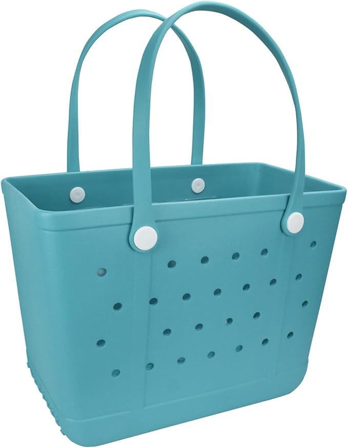 Extra Large Rubber Tote Bag Beach Bag, Washable Durable Open Beach Tote Bag, Travel Totes Bag for Pool Boat Sports