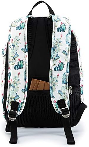 Kinmac Water Resistant Laptop Travel Outdoor Backpack with USB Charging Port for 13 inch 14 inch and 15.6 inch Laptop (Cacti)