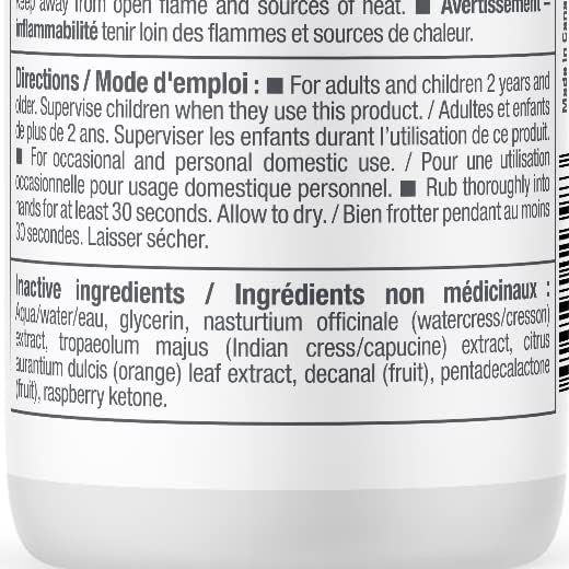 ATTITUDE Hand Sanitizer Spray, EWG Verified, Kills Germs & Bacteria, Vegan & Plant-Based, Safe for Adults & Kids, Orange Leaves Scent, 3.38 Fl Oz (Pack of 6) (Spray Bottle)