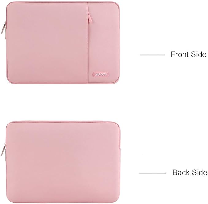 MOSISO Laptop Case 15 inch, 15 inch Laptop Sleeve Compatible with MacBook Air 15 M4 A3241 M3 A3114 M2 A2941 2025 2024 2023,Dell XPS 15,Polyester Vertical Computer Sleeve Bag with Pocket, Pink