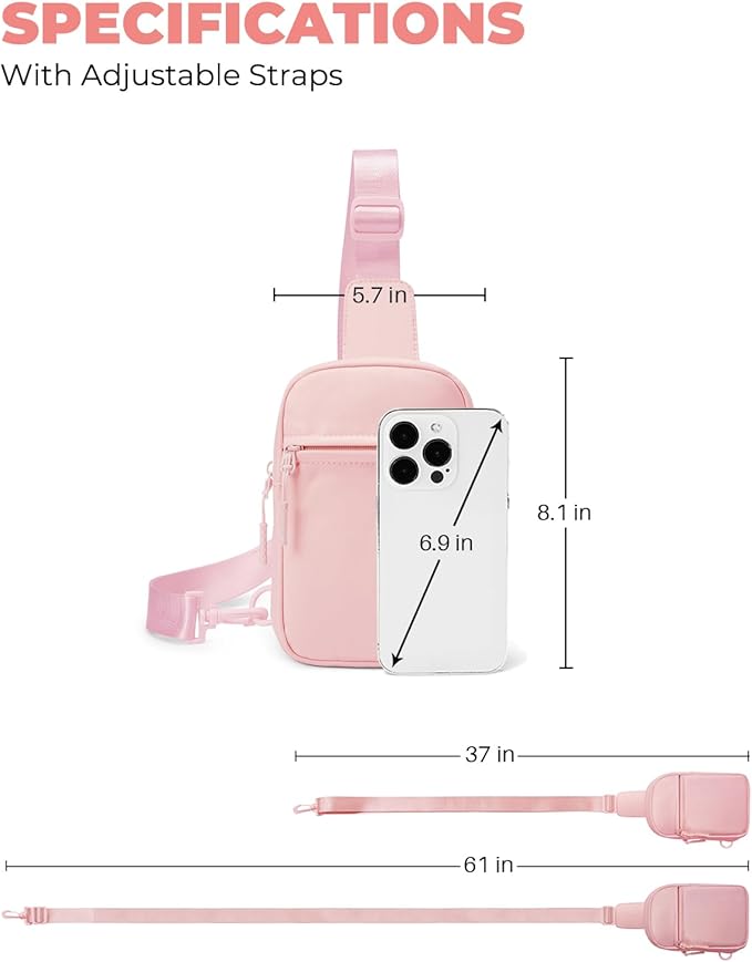 CHOLISS Small Sling Bag for Women and Men, Crossbody Bags Trendy Fanny Packs Chest Bag with Extended Strap