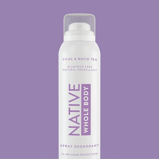 Native Deodorant & Body Spray Contains Naturally Derived Ingredients | Deodorant for Women and Men, All Day Odor Protection, Aluminum and Hydrocarbon Propellant Free | Lilac & White Tea