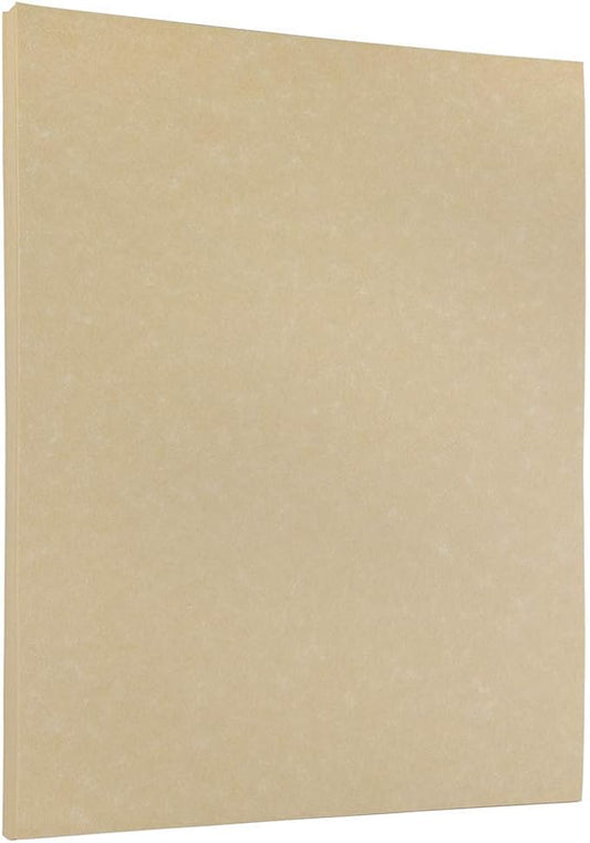 JAM PAPER Parchment 24lb Paper - 90 gsm - 8.5 x 11 - Natural Recycled - 50 Sheets/Pack