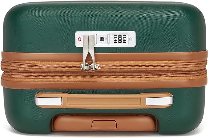 Kono Airline Approved Carry On Luggage 22x14x9 inches, with TSA Lock, 20 Inch Expandable Lightweight Hardshell Suitcase (Green, Suitable for 1-3 Days of Travel)