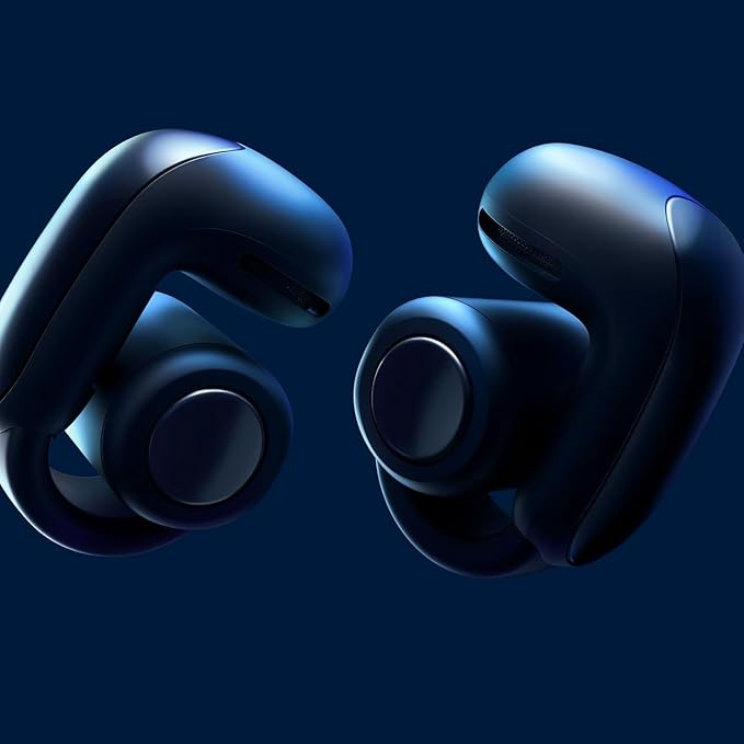 Bose Ultra Open Bluetooth Earbuds, True Wireless Earbuds with OpenAudio for Awareness, Clip On Design for Comfort, Immersive Audio, Up to 48 Hrs of Playtime, Lunar Blue - Limited Edition Color