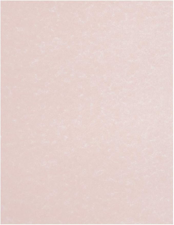 JAM PAPER Parchment 24lb Paper - 90 GSM - 8.5 x 11 - Salmon Pink Recycled - 50 Sheets/Pack