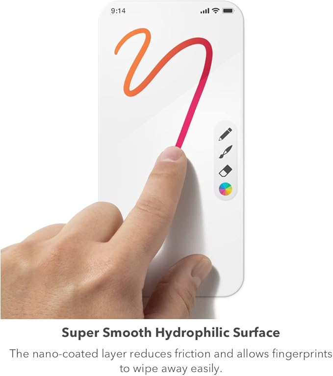 ZAGG Glass Elite Screen Protector for Apple iPhone 14 Pro - 5X Shatter Protection, Anti-Fingerprint Technology, InvisibleShield, Easy to Install