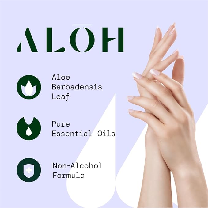 ALŌH Skin - Softening Sanitizing Hand Wipes - Peppermint Eucalyptus + Aloe (4 Boxes of 20 Individually Wrapped Wipes (80 wipes))