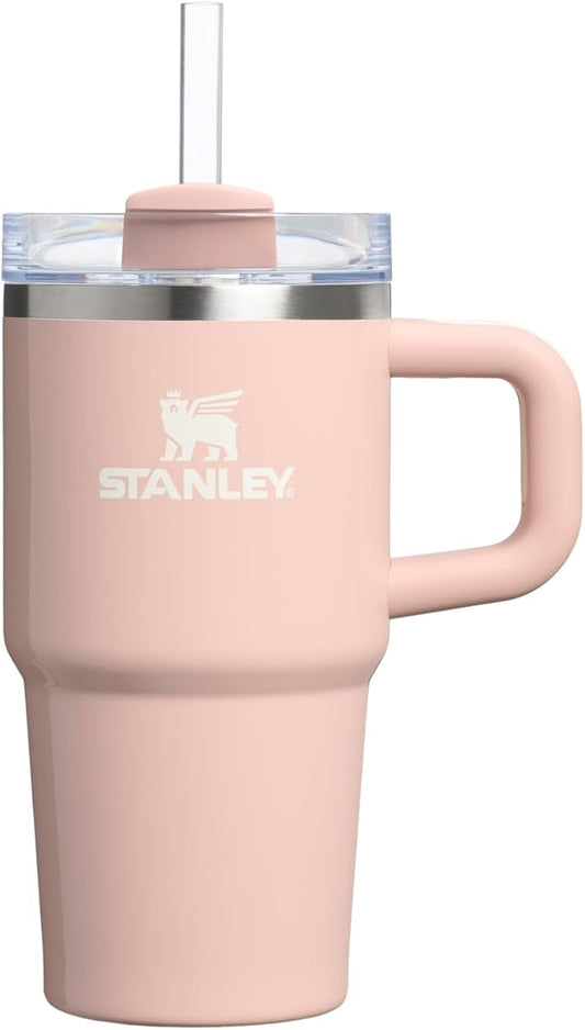 STANLEY Quencher H2.0 Tumbler with Handle and Straw 20 oz | Flowstate 3-Position Lid | Cup Holder Compatible for Travel | Insulated Stainless Steel Cup | BPA-Free | Peach Whip Gloss