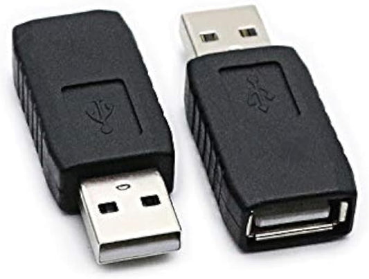 2 Pack USB 2.0 AF/AM Adapter Type A Female to USB A Male Adapter Connector Converter Plug