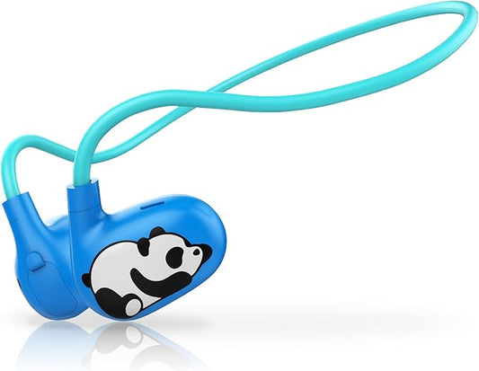 Kids Headphones Wireless, Safe 85db Volume Limit, Latest Bluetooth V5.4, Open Ear Headphones with Mic for School Tablet Car Trip Flight, Cute Panda Earphones for Boys and Girls