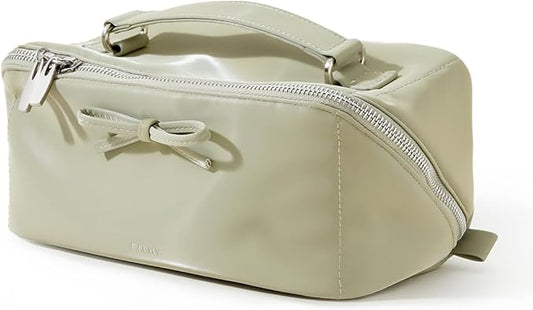 EACHY Travel Makeup Bag,Large Capacity Cosmetic Bags for Women,Waterproof Portable Pouch Open Flat Toiletry Bag Pattern Makeup Bag