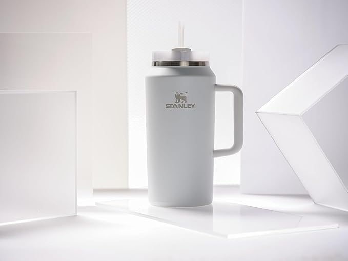 STANLEY Quencher H2.0 Tumbler with Handle & Straw 64 oz | Flowstate 3-Position Lid | Large Capacity for Travel & Sports | Insulated Stainless Steel Cup | BPA-Free | Frost