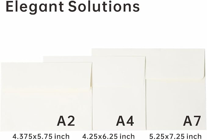 Keketer A2 Cream White Printable Envelopes 80 Pack Self - Seal, for 5x7 Cards, Weddings, Invitations, Baby Shower 4.375 x 5.75 Inches