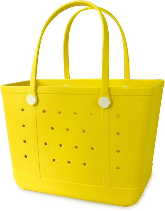 X Large Beach Bag, Oversized Rubber Beach Bag, Washable Open Tote Bag Durable Tote Travel Bags