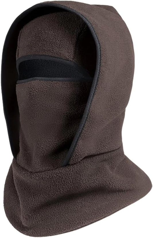 Outdoor Winter Warm Hat Neckband Integrated Cycling Mask, Winter Balaclava Ski Mask, Windproof Fleece Face Cover