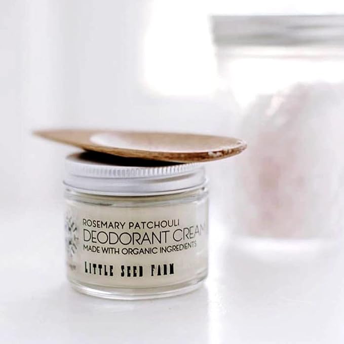 Little Seed Farm All Natural Deodorant Cream, Aluminum Free Deodorant for Women or Men, 2.4 Ounce - Rosemary Patchouli