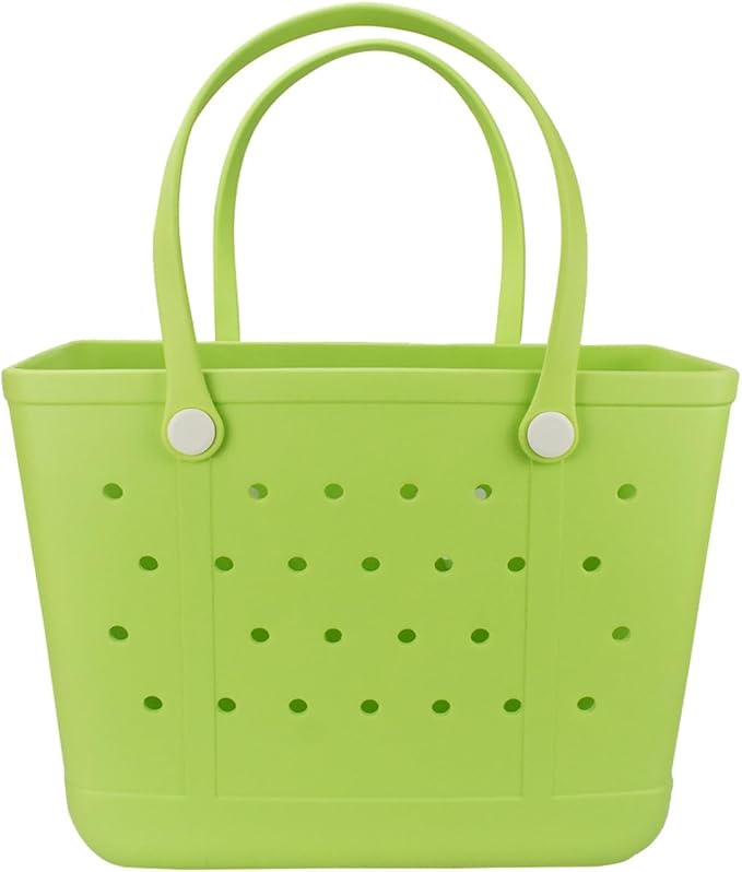 Beach Bag X Large Rubber Tote Bag, Waterproof Washable Open for Women Croc Bag Hand Bag for Beach Pool Yoga