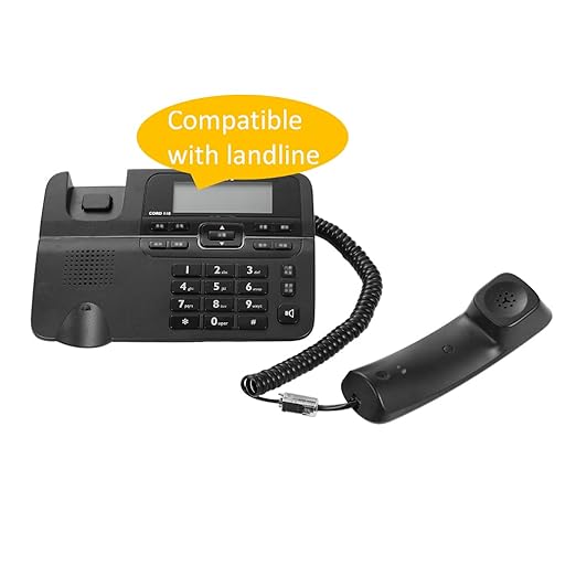 Vthahaby Coiled Wire 8Ft Uncoiled / 1.4Ft Coiled Landline Phone Handset Cable 4P4C Telephone Accessory Black (6)