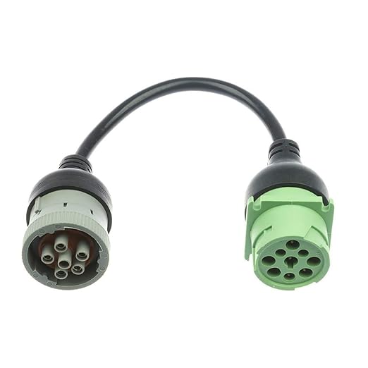 MasTrack | 6 pin / 9 pin Adapter | Cable J1939 to J1708 | 1 Foot | Adapter for Trucks and Cars |…