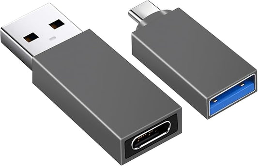 USB C Adapter - USB Male to USB3.0 Female OTG, Compatible with MacBook Air 2020/MacBook 12 inch/iPad Pro 2020 and More, Dark Green (Pack of 2)