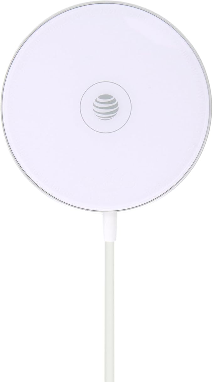 AT&T Professional Series 15W Wireless Charging Pad White Premium Magnetic Fast Charging Universal Device Compatibility Qi Certified Technology
