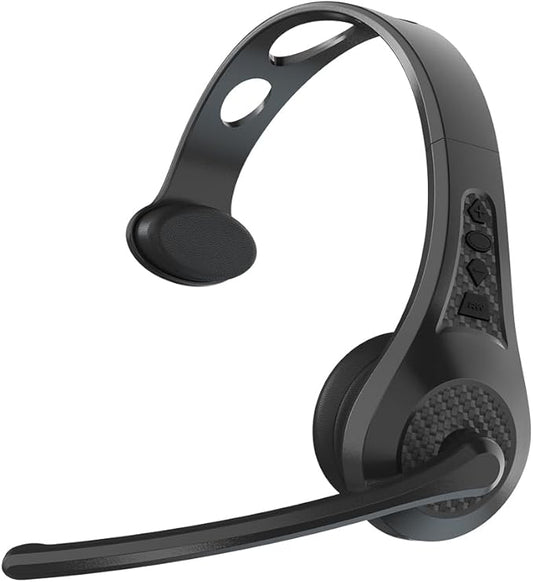 RoadWarrior RW1 Trucker Bluetooth Headset – ENC Mic, 100ft Wireless Range, IP54 Water Resistant, Road Ready Comfort, Right/Left Wear, Volume Controls, On-Ear Fit, Black Wireless Headset for Truckers