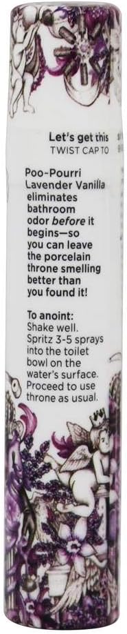 Poo-Pourri Before-You-Go Toilet Spray, Lavender Vanilla, Travel Size 10 mL - Lavender, Vanilla and Citrus
