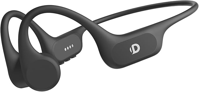 Open Ear Sport Headphones, Soft Silicone Wireless Bone Conduction Earphones, Powerful Bass, 10H Lasting, Multipoint Capable, Quick Charge, Built-in 32GB MP3