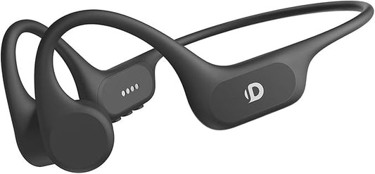 Open Ear Sport Headphones, Soft Silicone Wireless Bone Conduction Earphones, Powerful Bass, 10H Lasting, Multipoint Capable, Quick Charge, Built-in 32GB MP3