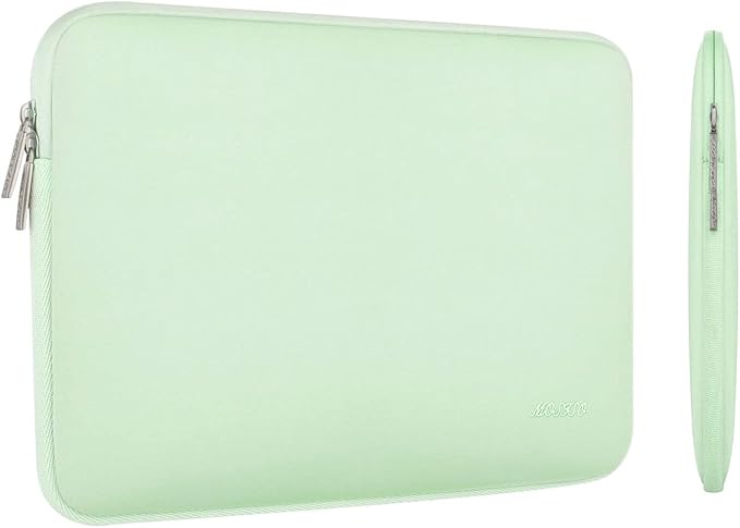MOSISO Laptop Case 15 inch, 15 inch Laptop Sleeve Bag Compatible with MacBook Air 15 M4 A3241 M3 A3114 M2 A2941 2025 2024 2023, Dell XPS 15, Neoprene Computer Sleeve Bag with Small Case,Honeydew Green
